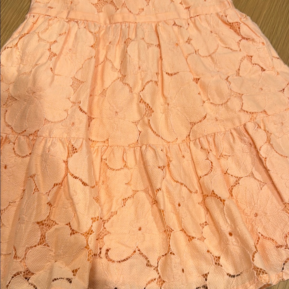 Janie and Jack Peach Lace Kids Dress - Picture 4 of 5